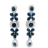 Arete de Piedra Natural con Circonias Zafiro