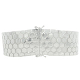 Brazalete de Piel de Vibora de Plata 16 cm