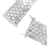 Brazalete de Piel de Vibora de Plata 16 cm