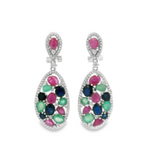 Arete Piedra Natural con Circonia Rubi