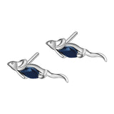 Aretes De Ratón De Plata Con Circonia