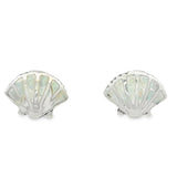 Arete Opalo de Plata Concha de Mar