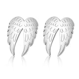 Aretes Alas De Ángel De Plata