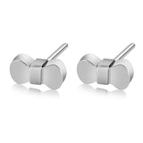 Aretes De Moño De Plata