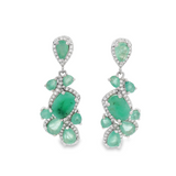 Arete Piedra Natural con Circonia Esmeralda