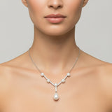 Collar de Plata con Perlas y Circonia