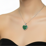 Dije de Corazon Piedras Preciosas Esmeralda