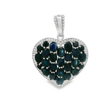 Dije de Corazon Piedras Preciosas Esmeralda