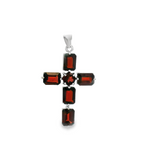 Cruz de Piedras Preciosas Granate