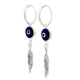 Arracada de Ojo Turco con Pluma