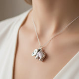 Dije de Elefante de Plata Electroformado