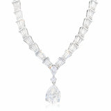 Juego de Plata con Circonia Gota Azul