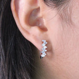 Arracada de Plata Con Circonia