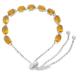 Pulsera Ajustable De Piedra Natural Amatista