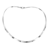 Gargantilla Martillada De Plata 45 cm