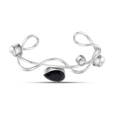 Brazalete Con Circonias Y Perla Cultivada Azul