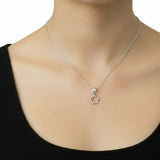 Dije para Pulsera y Collar de Flor Rosa