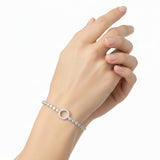 Pulsera de Tenis con Broche de Circonia