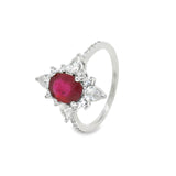 Anillo de Piedra Natural Estrella Esmeralda / 7