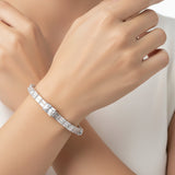 Brazalete de Circonias con Rectángulo de Color Azul