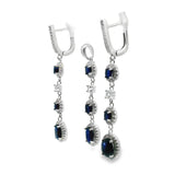 Juego de Piedra Natural con Circonias Zafiro