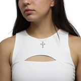 Cruz Piedra Natural Circulos