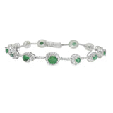 Pulsera Piedra Natural con Circonias de Broche Esmeralda