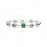 Pulsera Piedra Natural con Circonias de Broche Esmeralda