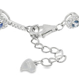 Pulsera Piedra Natural con Circonias de Broche Amatista