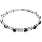 Pulsera Piedra Natural con Infinito y Circonias Zafiro