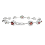 Pulsera Piedra Natural con Circonias de Broche Rubi