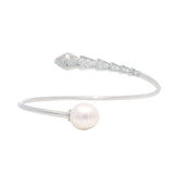 Brazalete de Vibora con Circonia y Perla