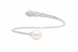 Brazalete de Vibora con Circonia y Perla