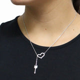 Collar Corazón con Flecha de Circonia