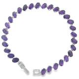 Pulsera de Piedra Natural Ovalos Amatista