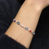 Pulsera Ojo Turco Y Medalla San Benito