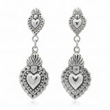Arete De Plata En Forma De Corazón