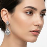 Arete De Plata En Forma De Corazón