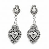 Arete De Plata En Forma De Corazón