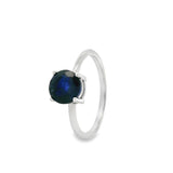Anillo De Piedras Preciosas Redondo Zafiro