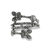 Anillo Doble Mariposa Pavonado de Plata 7