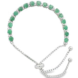 Pulsera De Piedras Preciosas Esmeralda