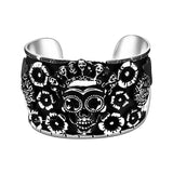 Brazalete Catrina Oxidado De Plata