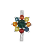 Anillo de Flor Zafiro Multicolor 6