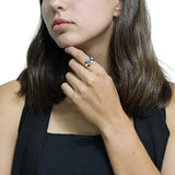 Anillo De Plata Con Piedras Preciosas