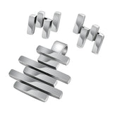 Juego Rectángulos Delgados De Plata