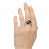 Anillo Pavonado Con Flores 7