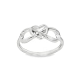 Anillo Infinito Corazon de Plata 6