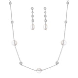 Juego Perla con Bolas de Circonia