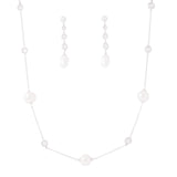 Juego Perla con Bolas de Circonia